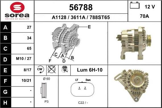 EAI 56788 - Alternator furqanavto.az