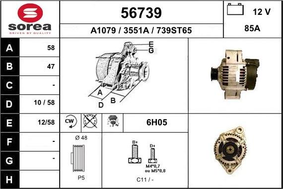 EAI 56739 - Alternator furqanavto.az