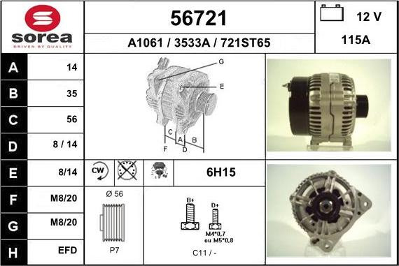 EAI 56721 - Alternator furqanavto.az