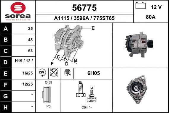 EAI 56775 - Alternator furqanavto.az