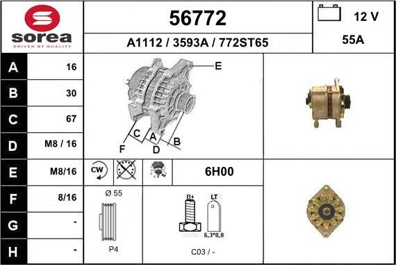 EAI 56772 - Alternator furqanavto.az