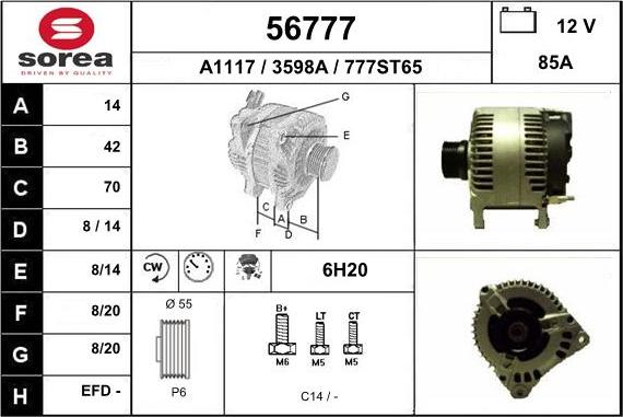 EAI 56777 - Alternator furqanavto.az