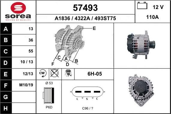 EAI 57493 - Alternator furqanavto.az