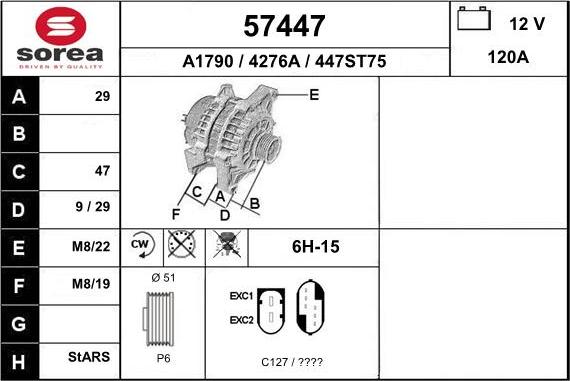 EAI 57447 - Alternator furqanavto.az