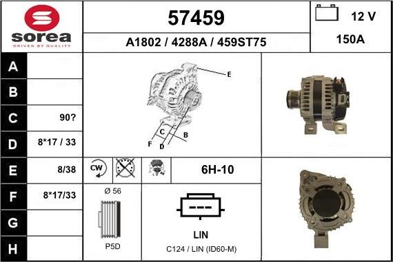 EAI 57459 - Alternator furqanavto.az