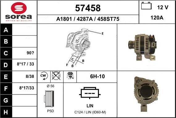 EAI 57458 - Alternator furqanavto.az
