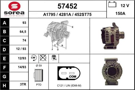 EAI 57452 - Alternator furqanavto.az