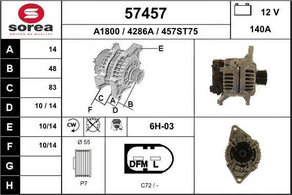 EAI 57457 - Alternator furqanavto.az