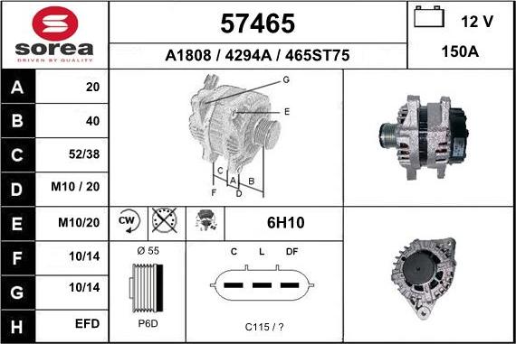 EAI 57465 - Alternator furqanavto.az