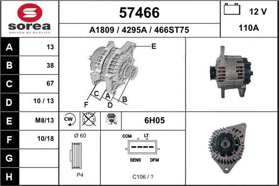 EAI 57466 - Alternator furqanavto.az