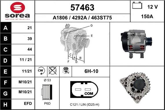 EAI 57463 - Alternator furqanavto.az