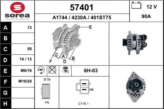 EAI 57401 - Alternator furqanavto.az