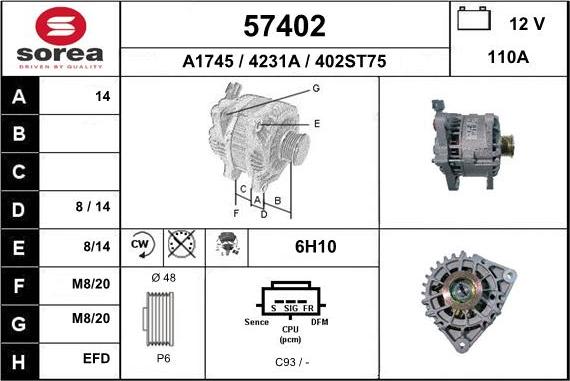 EAI 57402 - Alternator furqanavto.az