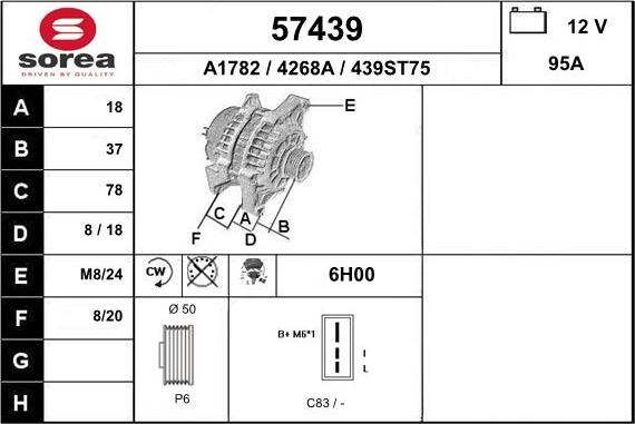 EAI 57439 - Alternator furqanavto.az