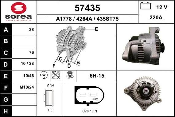 EAI 57435 - Alternator furqanavto.az