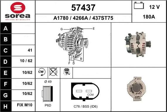 EAI 57437 - Alternator furqanavto.az