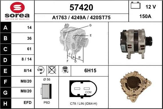 EAI 57420 - Alternator furqanavto.az