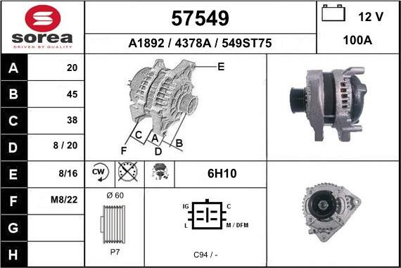 EAI 57549 - Alternator furqanavto.az