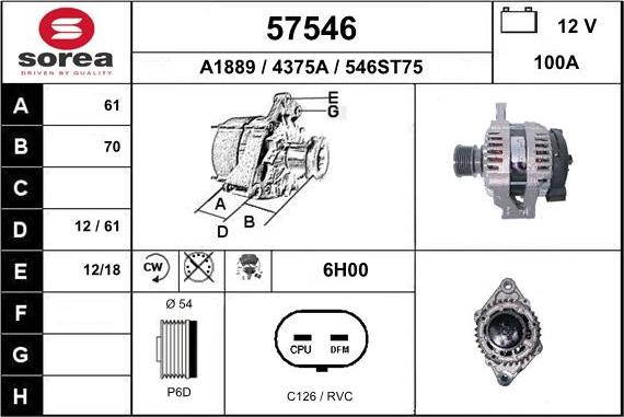 EAI 57546 - Alternator furqanavto.az