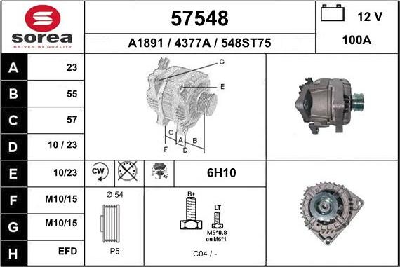EAI 57548 - Alternator furqanavto.az