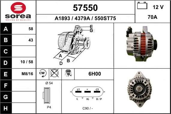 EAI 57550 - Alternator furqanavto.az