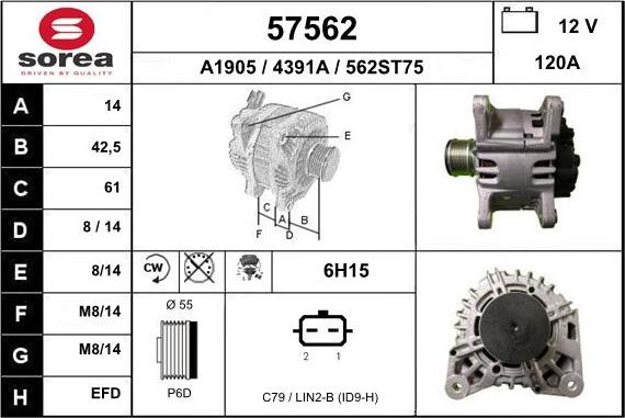 EAI 57562 - Alternator furqanavto.az