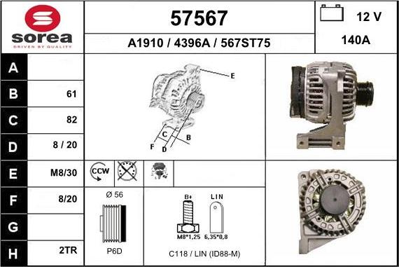 EAI 57567 - Alternator furqanavto.az