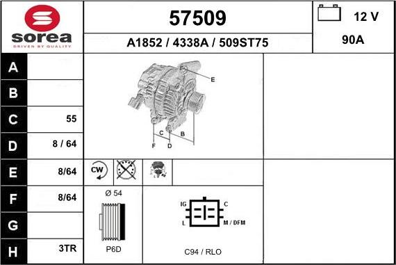 EAI 57509 - Alternator furqanavto.az