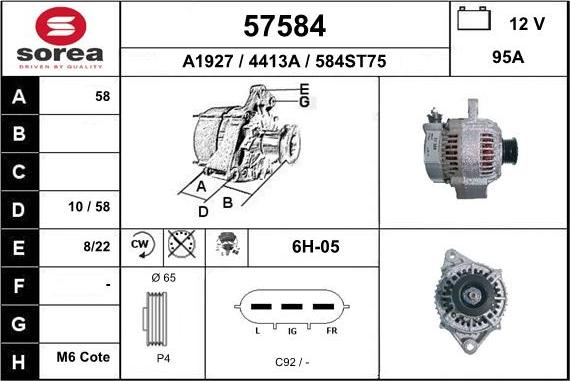 EAI 57584 - Alternator furqanavto.az