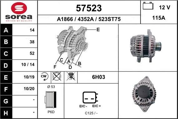 EAI 57523 - Alternator furqanavto.az