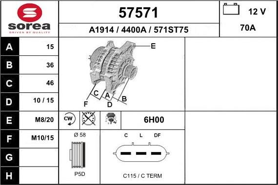 EAI 57571 - Alternator furqanavto.az
