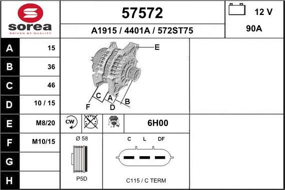 EAI 57572 - Alternator furqanavto.az