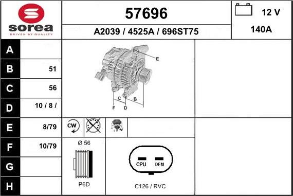 EAI 57696 - Alternator furqanavto.az