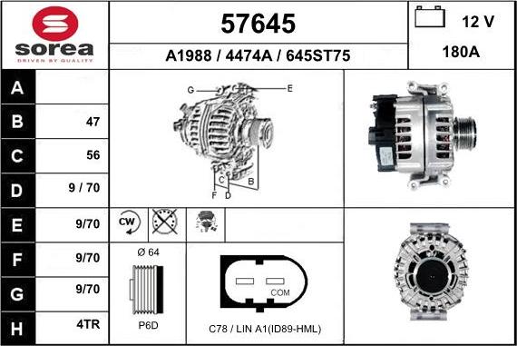 EAI 57645 - Alternator furqanavto.az