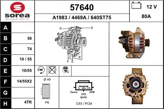 EAI 57640 - Alternator furqanavto.az