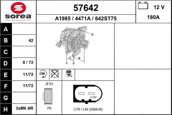 EAI 57642 - Alternator furqanavto.az