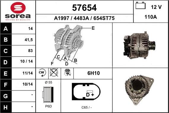 EAI 57654 - Alternator furqanavto.az
