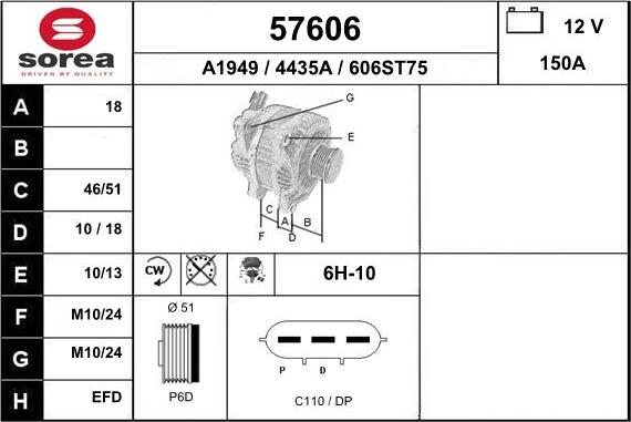 EAI 57606 - Alternator furqanavto.az