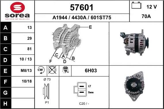 EAI 57601 - Alternator furqanavto.az