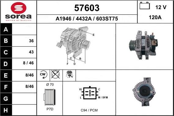 EAI 57603 - Alternator furqanavto.az