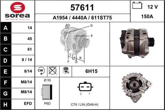 EAI 57611 - Alternator furqanavto.az