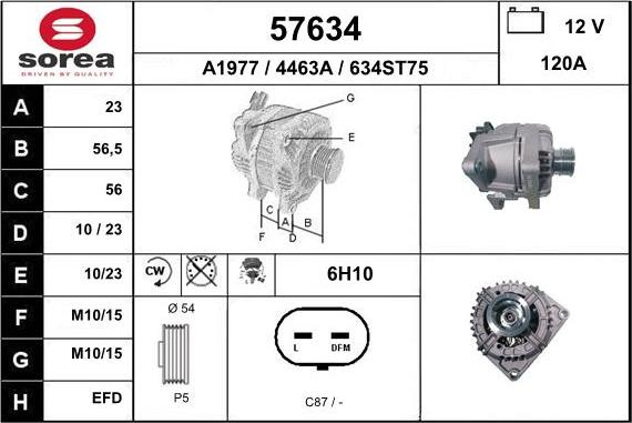 EAI 57634 - Alternator furqanavto.az