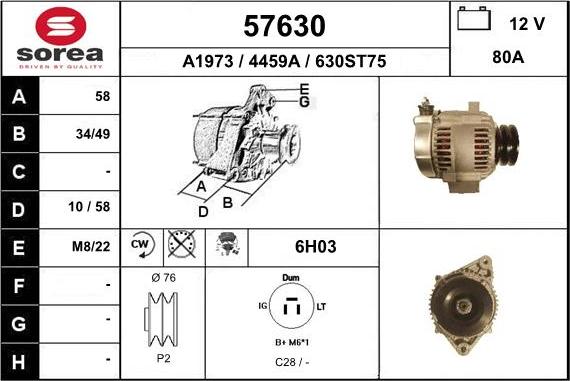 EAI 57630 - Alternator furqanavto.az