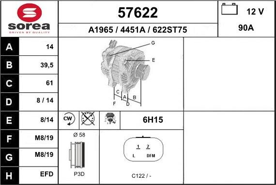 EAI 57622 - Alternator furqanavto.az