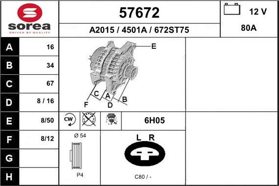 EAI 57672 - Alternator furqanavto.az