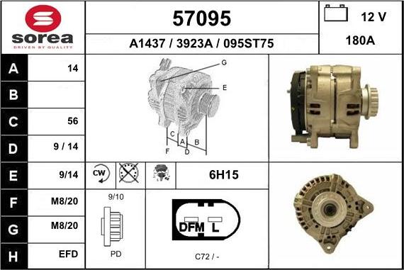 EAI 57095 - Alternator furqanavto.az