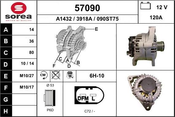 EAI 57090 - Alternator furqanavto.az