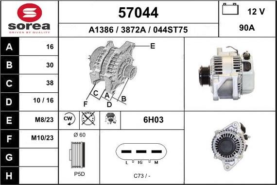 EAI 57044 - Alternator furqanavto.az