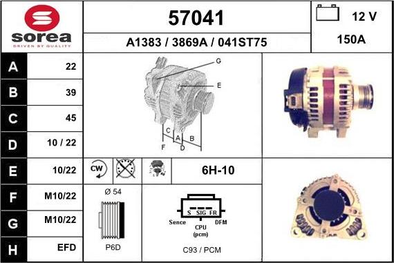 EAI 57041 - Alternator furqanavto.az