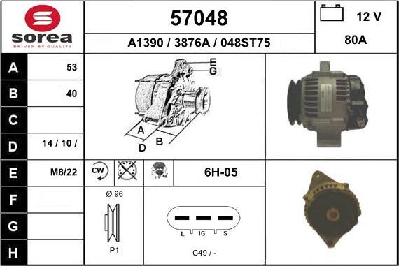 EAI 57048 - Alternator furqanavto.az